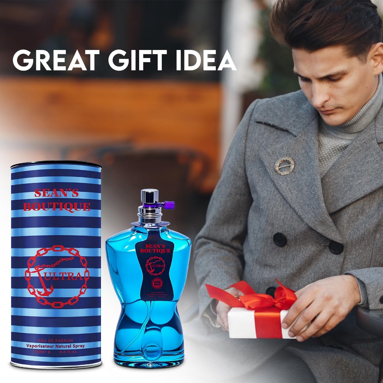 Sean Ultra Men Perfume Cologne for Men Natural Spray Masculine Scent Wonderful Fragrance Gift Eau De Parfum for Daily Use 3.4 Fluid Ounce