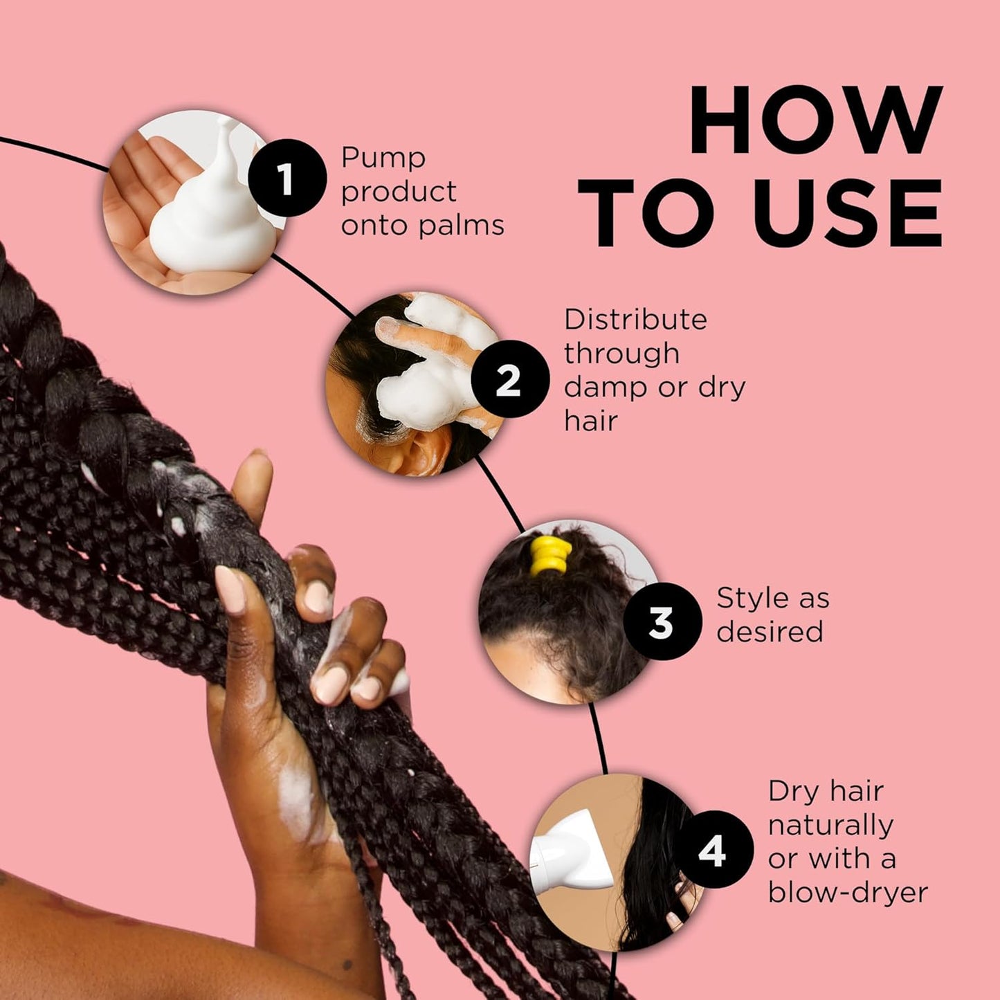 Style Factor EDGE BOOSTER Extra Strength Setting Mousse Travel Size โ Frizz Control, Extra Volume, and Conditioning โ 2.5oz Orange Ruby Mousse for Curly Hair