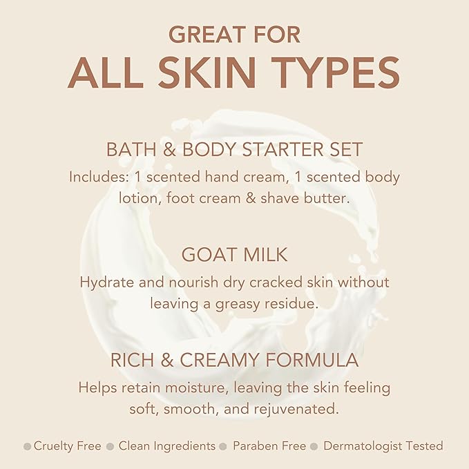 Dionis Goat Milk Skincare Essentials Skincare Set and Hand Cream Gift Sets