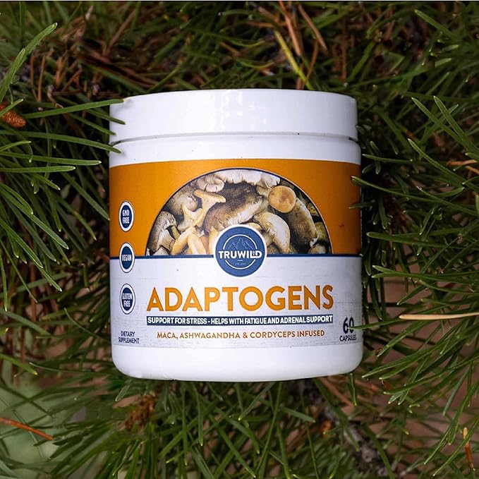 TruWild Adaptogens Vegan Capsule Supplement w/Ashwagandha 40 Servings