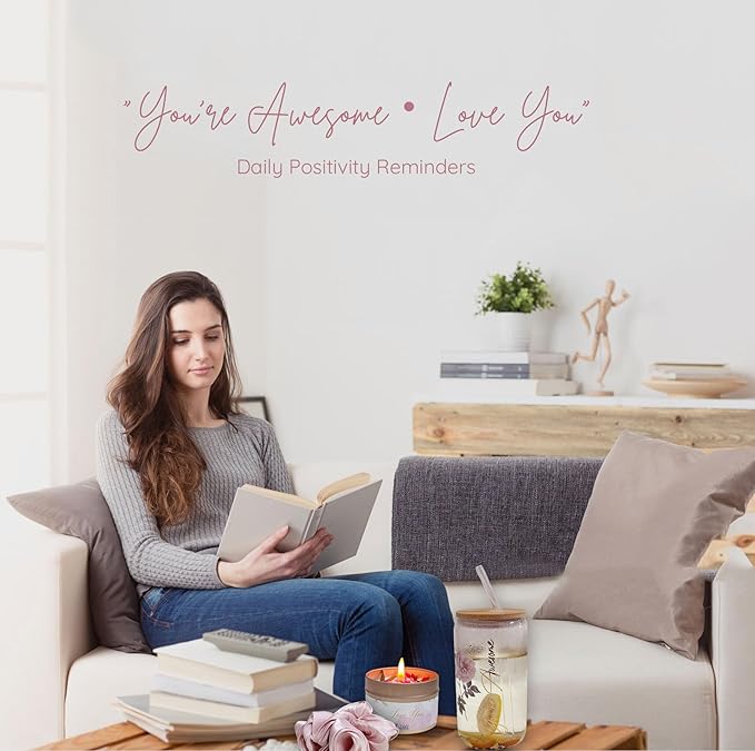 Birthday Gift Box for Women โ Rose Gold Pink Aesthetic Gifts for Her โ Self Care Relaxation Package for Wife, Girlfriend, Sister, Best Friend โ Unique Spa Gift Idea (gold)