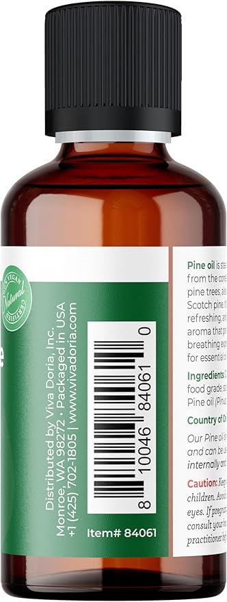 Viva Doria Pine Needle Essential Oil, 100% Pure, Natural, Pine Essential Oil, Undiluted, for Aromatherapy | Food Grade, 30 mL (1 Fluid Ounce)