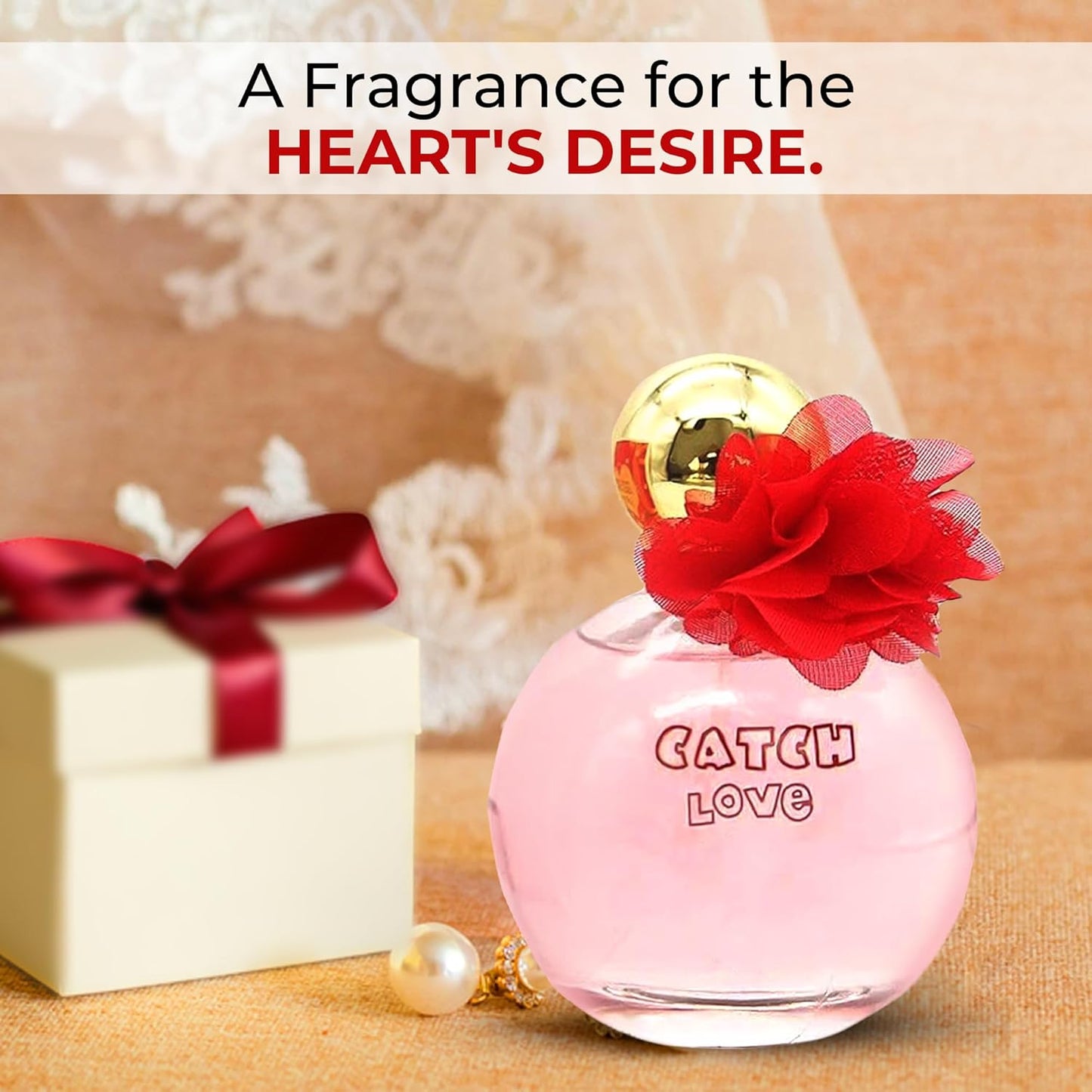 Women's Catch Love Perfume Fresh Scent Eau de Parfum 3.4 Flo Oz Natural Spray Fragrance for all Day Used