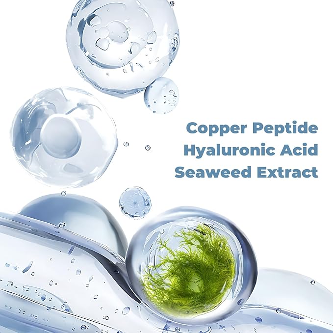 Hyaluronic Acid Collagen Face Mask with Copper Peptide and Seaweed Extract, Overnight Nourishing, for Lifting, Firming, and Moisturizing 40g x 5ea Facial Mask