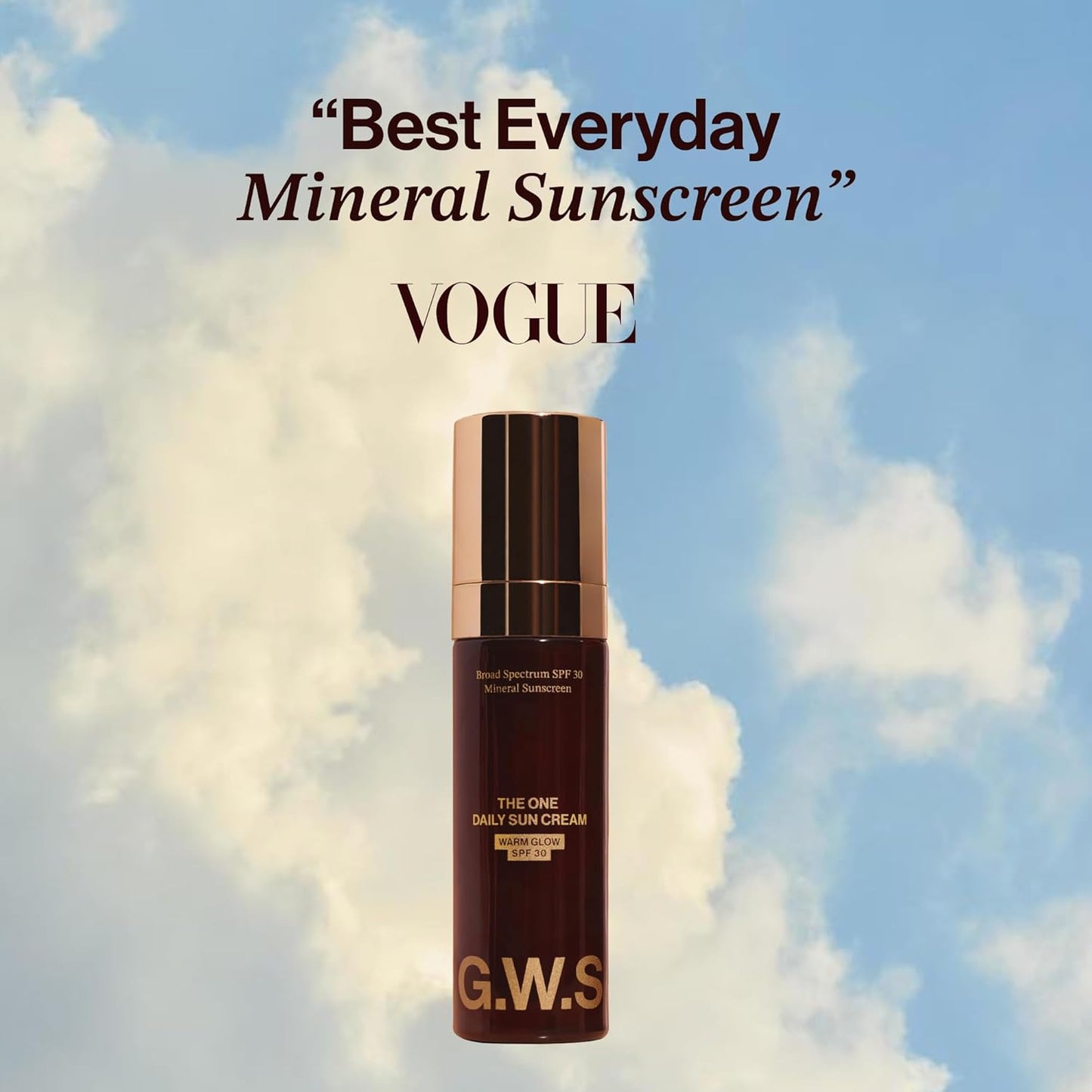 The One Warm Glow Daily Sun Cream SPF 30 – Hydrating Mineral Sunscreen for Face & Neck, Sensitive Skin Safe, with Zinc, Niacinamide, Squalane & Sea Buckthorn, 1 oz