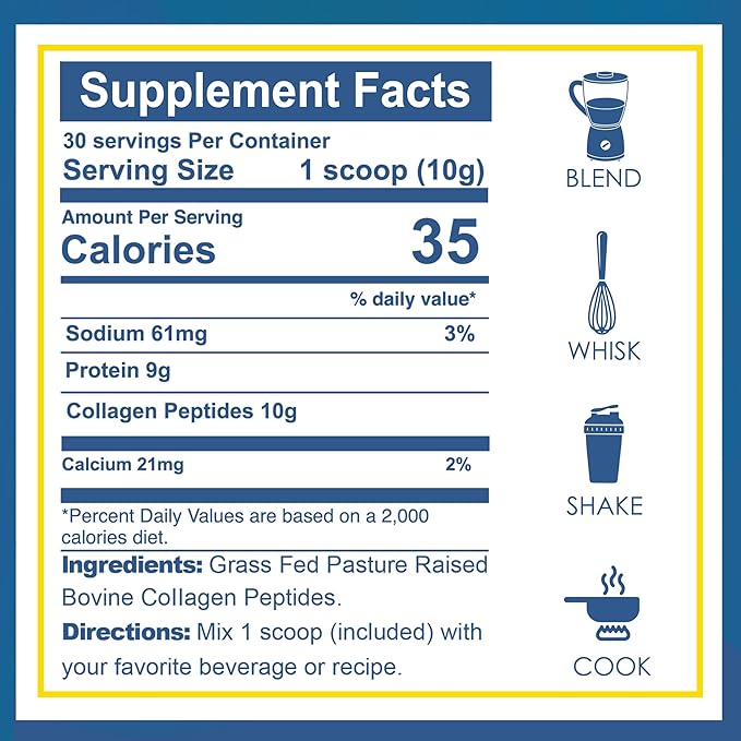 Zammex Premium Collagen Peptides Powder,Hydrolyzed Collagen Digest,30 Servings