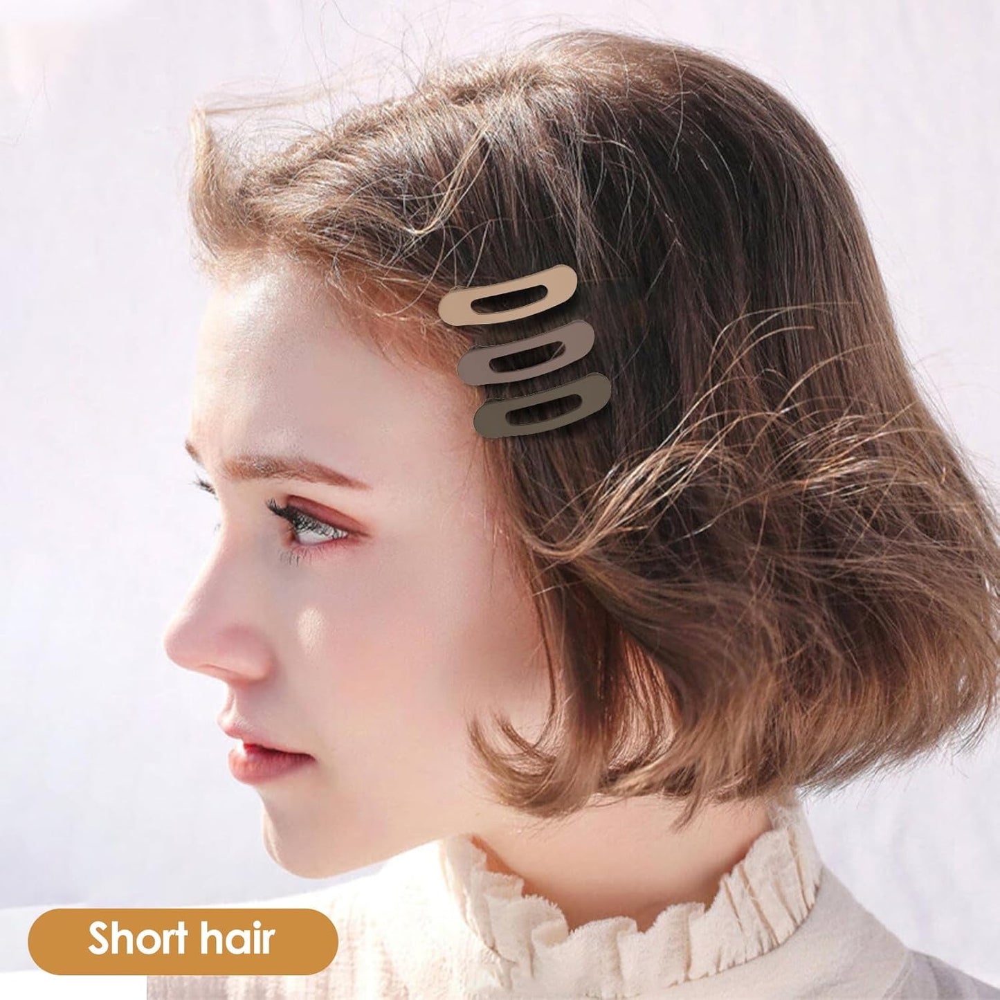 Small Flat Hair Clips for Women Lay Down Clips for Thin Hair Accessories 6pack