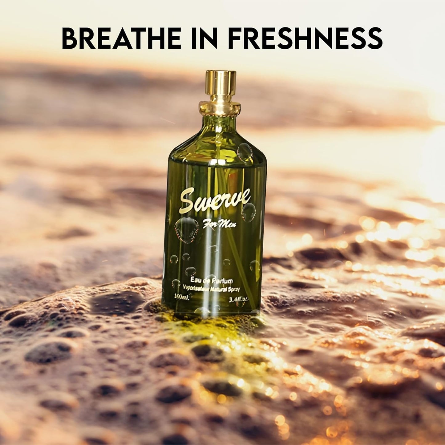 Swerve Cologne for Men Natural Spray Perfume Classic Scent Eau De Toilette for Daily Use 3.4 Fluid Ounce