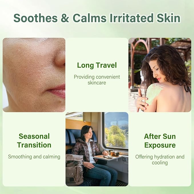 Aloe Vera Gel Mousse Bubble Facial Mask For Women Moisturizing Skin Care, Hydrating Nourishing Aloe Vera Extract After Sun Care Relief Soothes Calms Face Body Skincare 3.52oz