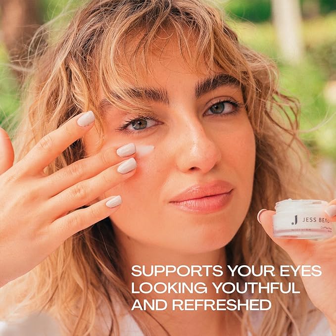 JESS BEAUTY | Coffee Break Eye Cream with 1% Caffeine, Squalane and Panthenol I Beauty and Self Care - Korean Beauty Eye Contour 0.5 fl. oz