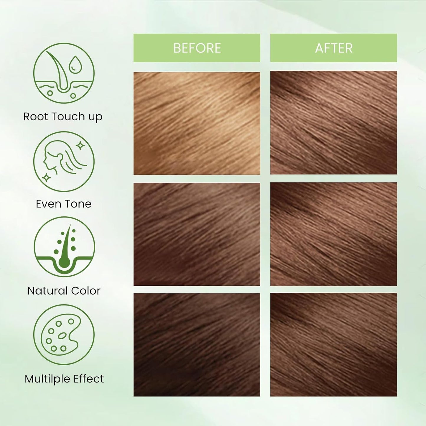 Hair Dye Shampoo 3-in-1, Instant Natural Hair Color Shampoo for Women Men Champu Para Canas Mujer Coffee, Lasting 3-4 Weeks & Easy to Use & All Hair Types & Root Touch Up, 500ml