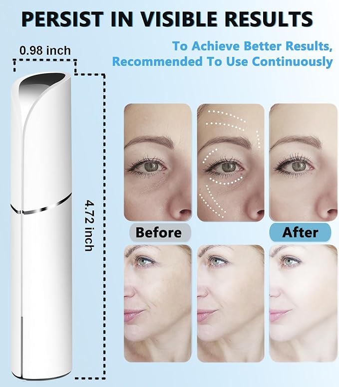 Neck Face Massager, BUV Face Sculpting Tool, 3 Color Modes and Vibration for Facial Massager, Mini Led Face Sculpting Device for Skin Care, Baby White