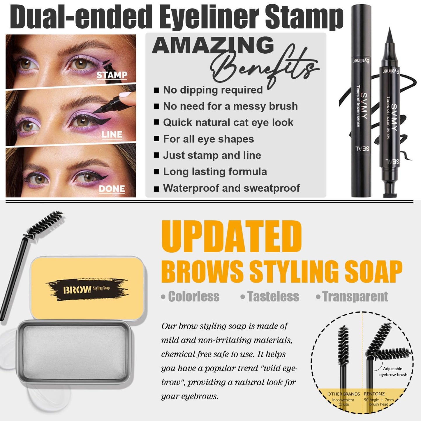 All in One Makeup Kit, Makeup Kit for Women Full Kit, Travel Make Up Gift Set for Women Teens Girls, Includes Eyeshadow, Foundation, Primer, Lipstick, Eyebrow Soap, Eyeliner Stamp, Brush, Sponge