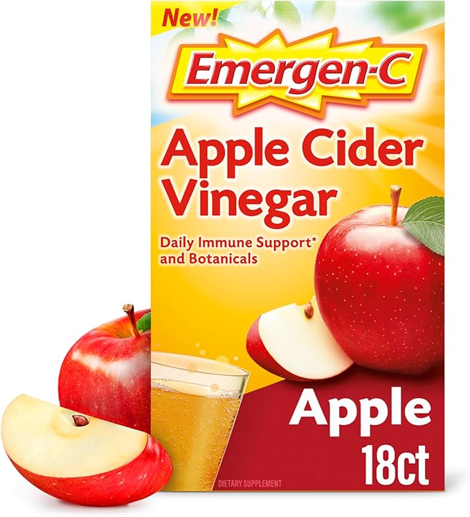 Emergen-C Apple Cider Vinegar Vitamin C 18 Count