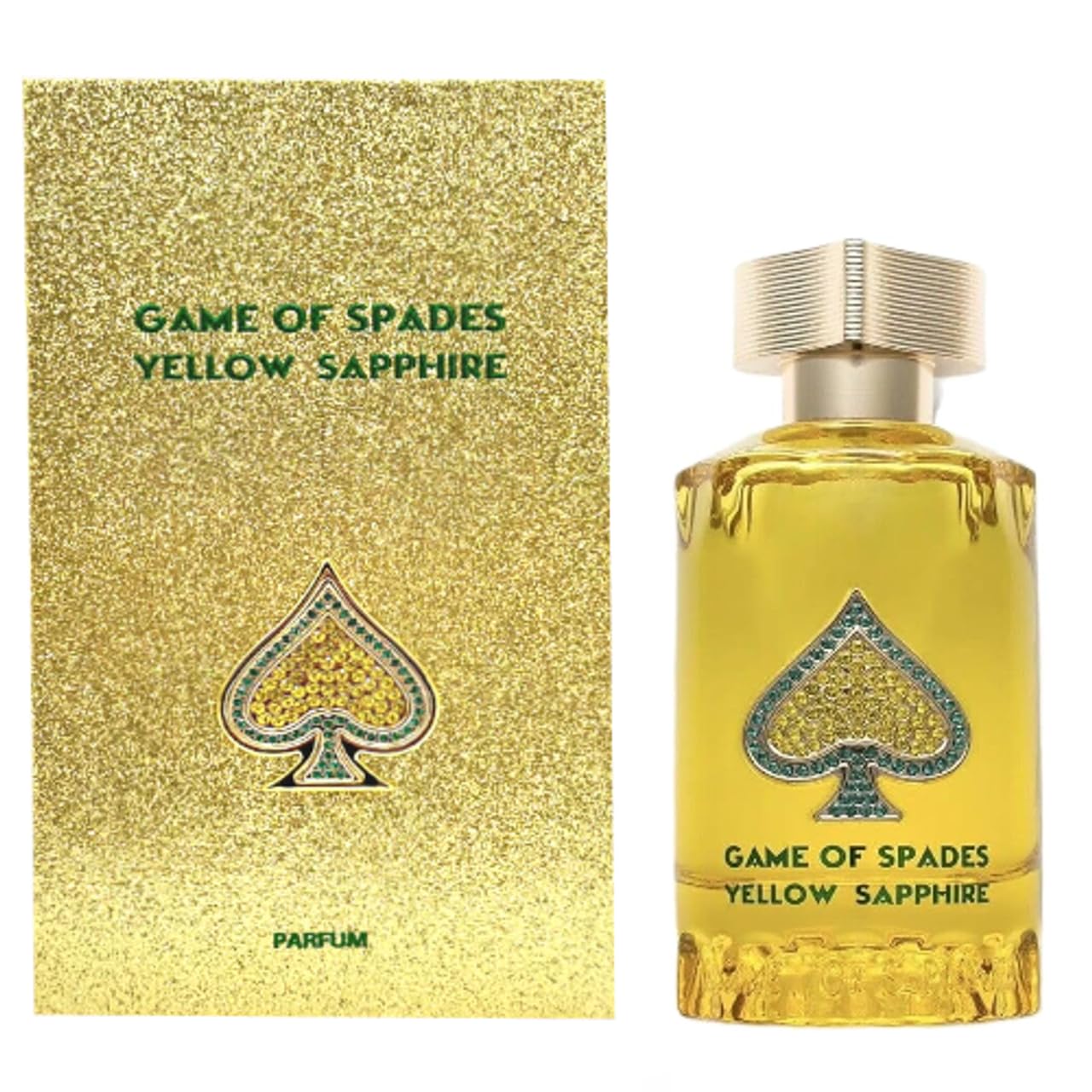 Jo Milano Game Of Spades Yellow Sapphire Parfum Spray for Unisex, 3.0 Ounce
