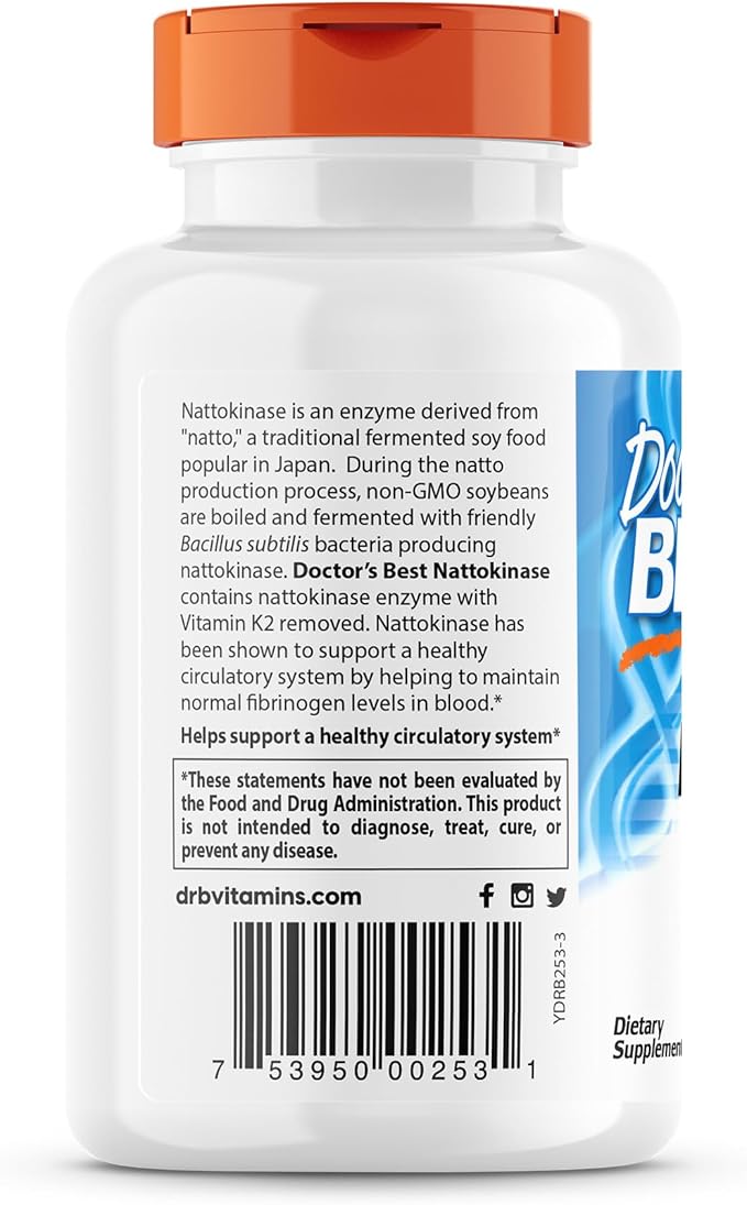Doctor's Best Nattokinase, Non-GMO, Vegan, Gluten 270 Veggie