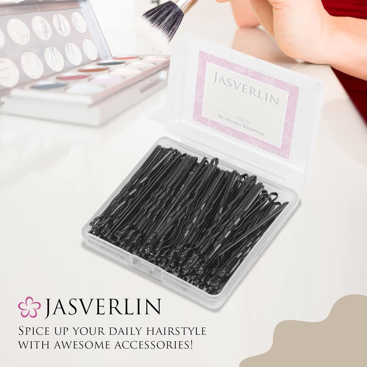 2 inch Bobby Pins Black, Secure Firm Hold Bobbie Hair Pin for Long Thick Thin Women Girls Premium Hair Clips Accessories Decorative Bulk Hairpin 100pcs