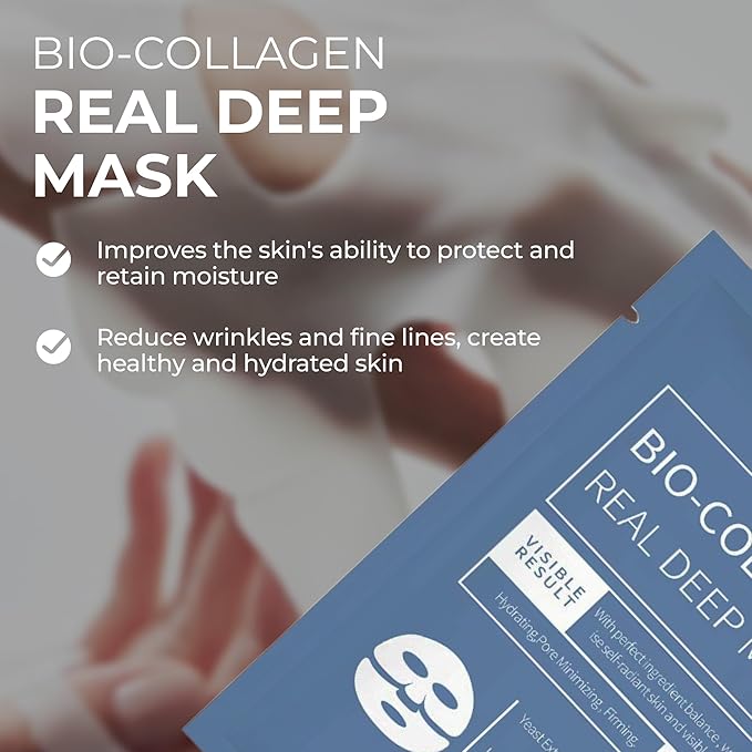Bio Collagen Real Deep Hydration Mask β Advanced Pore Minimizing, Firming, Wrinkle-Reducing, Skin-Nourishing & Revitalizing Facial Treatment.