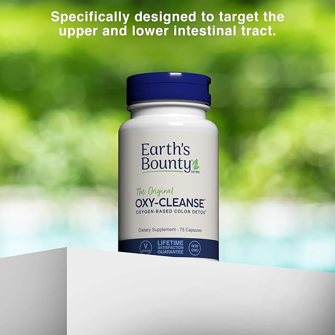 Earth's Bounty Oxy-Cleanse Colon Conditioner - Gentle Colon Cleanse for Digestive Wellness - Constipation Relief - Natural Colon Detox - 75 Capsules - 2-Pack