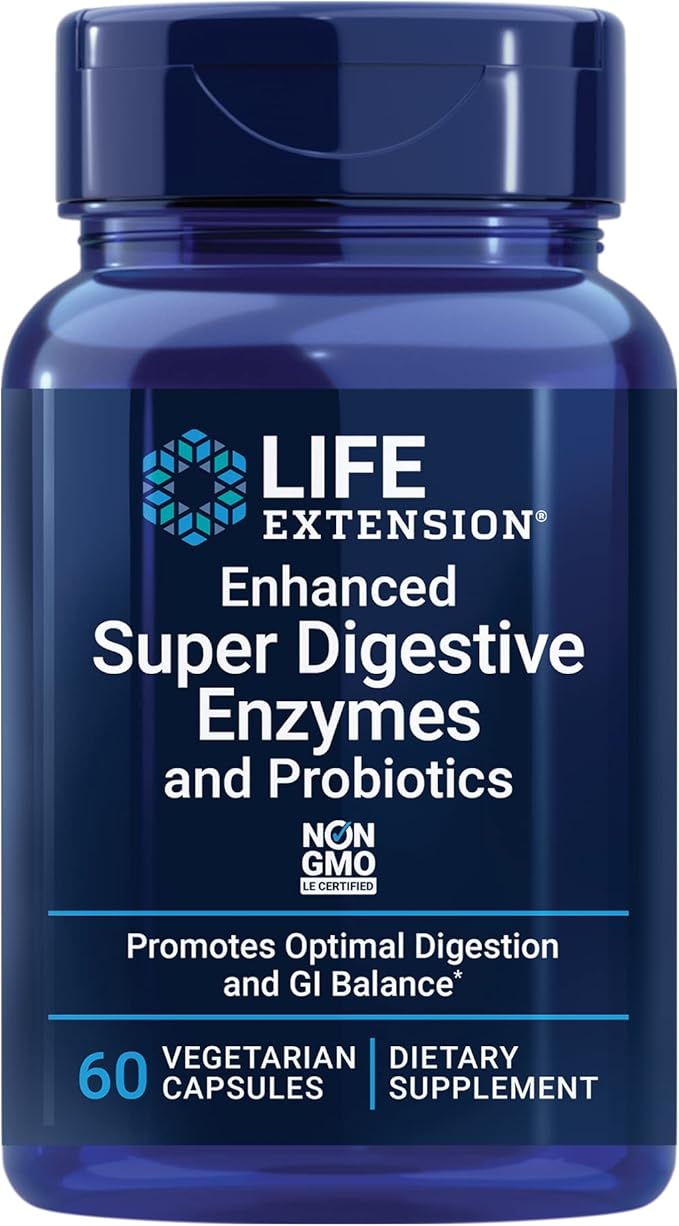 Life Extension Enhanced Super Digestive Enzymes 60 Vegetarian