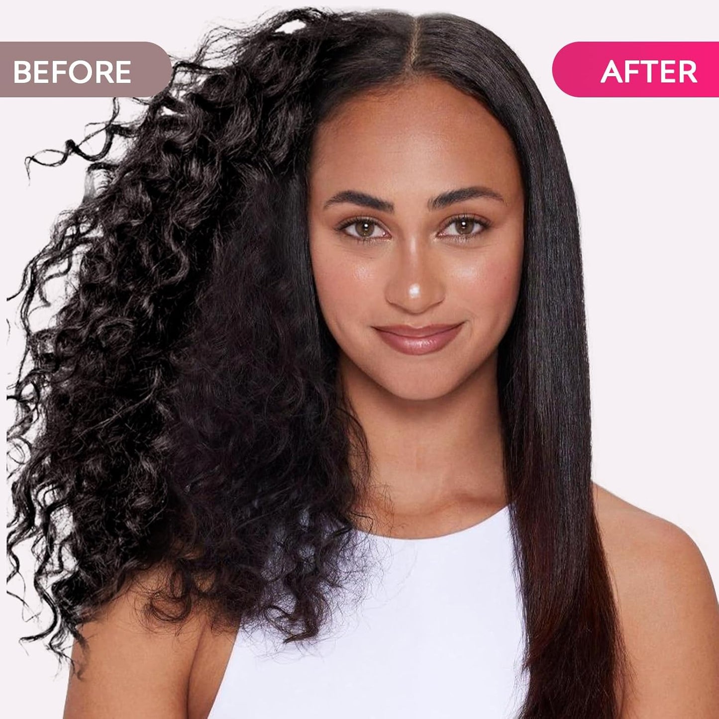 LANVIER Hair Straightener Brush, Ionic Straightening Brush with Infrared, Heated Straightening Comb with Negative Ions, Dense Bristles, 32 Temps, Dual Voltage, Flat Iron Comb for All Hair Type