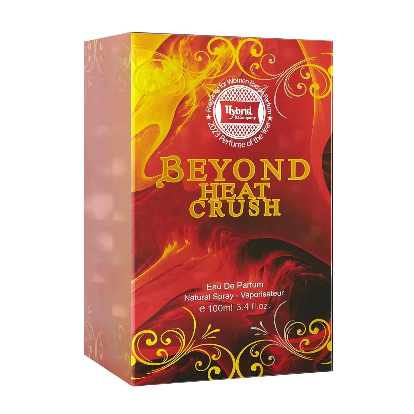 Hybrid & Company Beyond Heat Crush Unforgettable Warm Passion Sweet Tropical Vacation Scent Womens Perfume, 3.4 Fl Oz