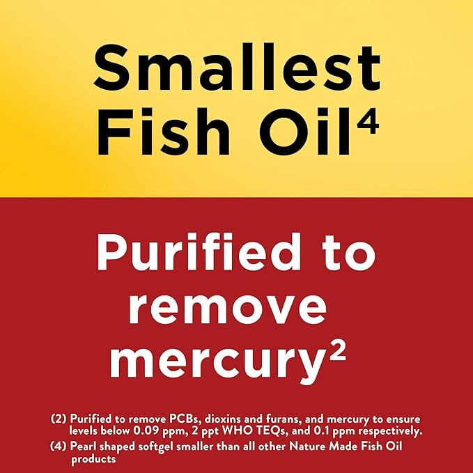 Nature Made Omega 3 Fish Oil 550 mg 3 Supplement 300 Softgels, 100 Day