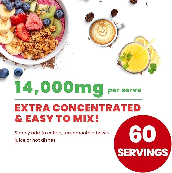 Organic Mushroom Powder Extract -Superfood 10 14x Stronger 100% Pure 60 Grams