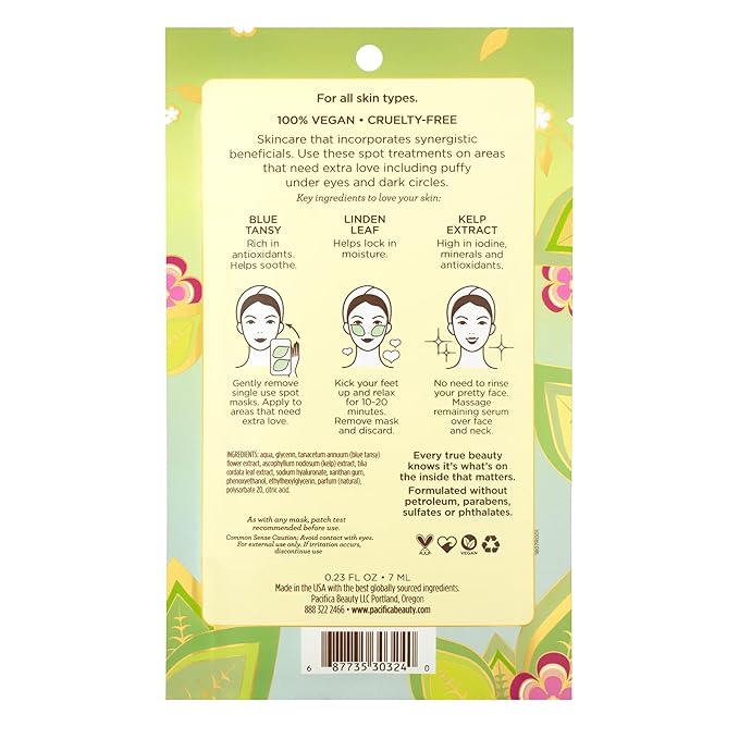 Pacifica Leave Pretty Eye Patches 1 Pair (Pack of 4)
