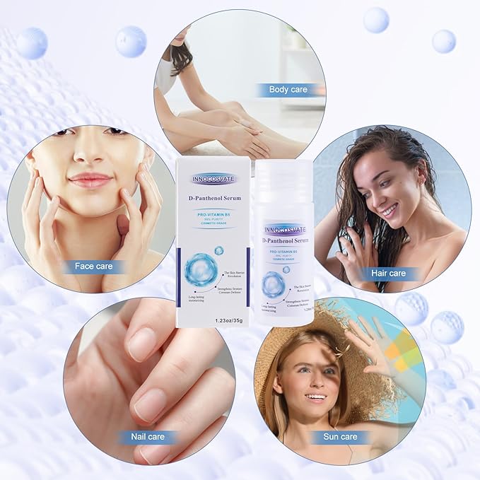 Pure D-Panthenol Serum, 99% Concentration,1.23oz,35g – Hydrating Multi-Use Formula for Sensitive Skin & Hair, DIY-Friendly Skincare Base