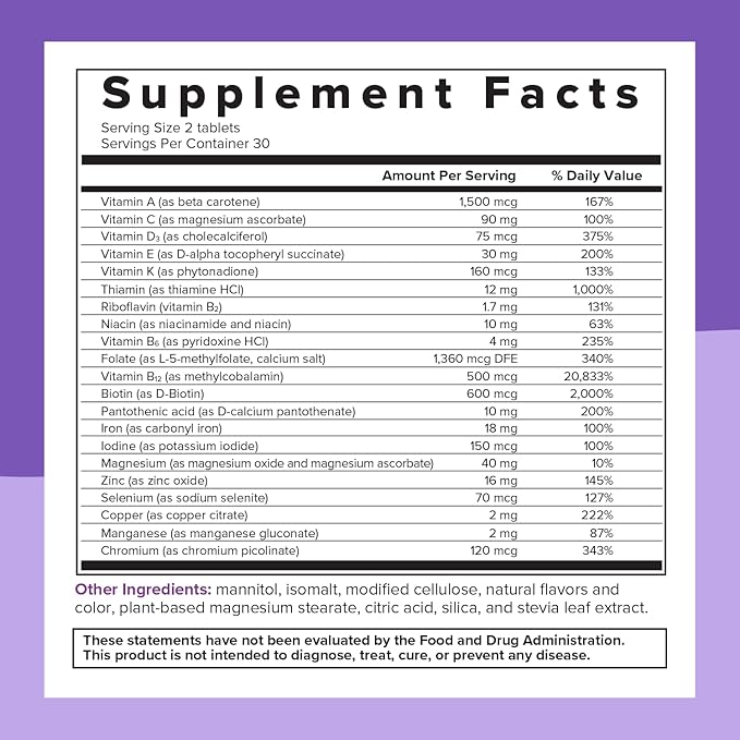 BariMelts Bariatric Multivitamin with Iron 1 Month (60 Fast-Dissolving
