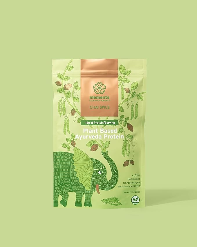 Elements Plant Based Vegan Protein Powder 1lb Pack 14 Servings