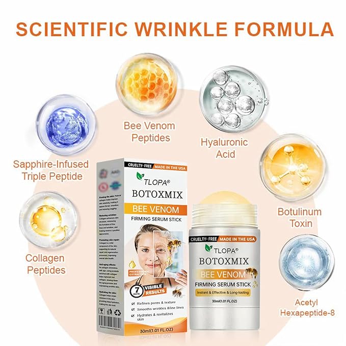 Botox Bee Venom Firming Serum Stick, Advanced Firming & Wrinkle-Reducing Cream, Bee Venom Wrinkle Remover Cream, Bee Venom Firming Serum Stick, Hydrates & Nourishes Skin (3PCS)