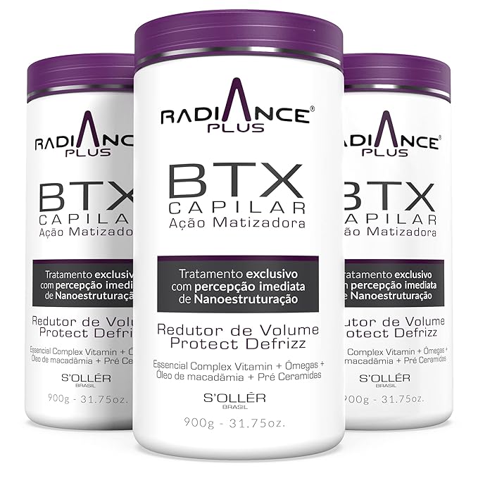 Hair Bottox Radiance Plus Volume Reductor, 900 g, Natural Thermal Mask Moisturizer with Hydrating Vitamin E, Omegas, and Nourishing Macadamia Oil, 31.75 oz.