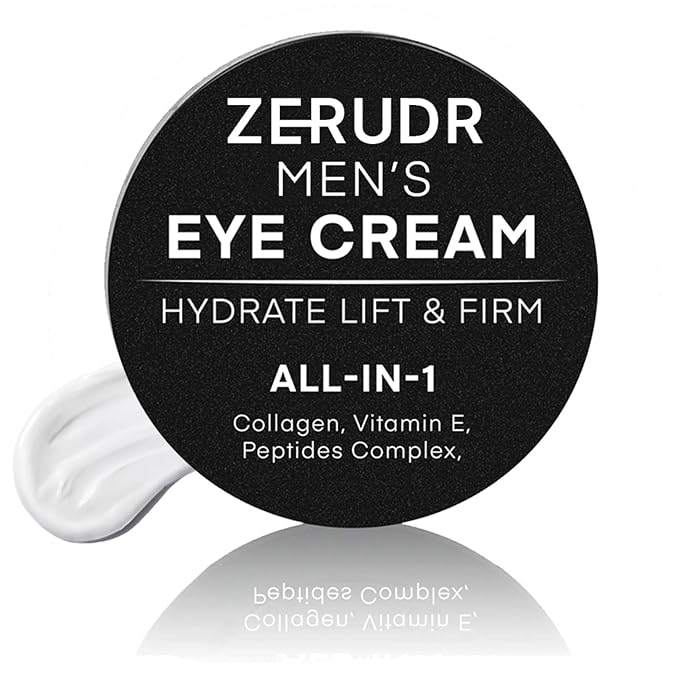 Men’s under Eye cream: all-in-1 Eye Bags, Dark Circles, and Puffiness reduce- Men’s eye care for hydrate, firm & repair