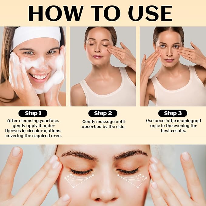 2PCS Eye Balm For Under Eye Bags, Turmeric Eye Bag Cream For Dark Circles, Dark Circles Under Eye Treatment, Eye Balm For Under Eye Bags, Deeply Moisturizes, Fade Fine Lines, Anti Wrinkle 2PCS