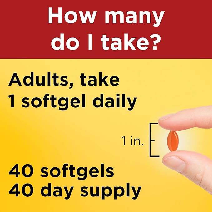 Nature Made CoQ10 200mg, Dietary Supplement for Heart Health Support, 40 Softgels, 40 Day Supply