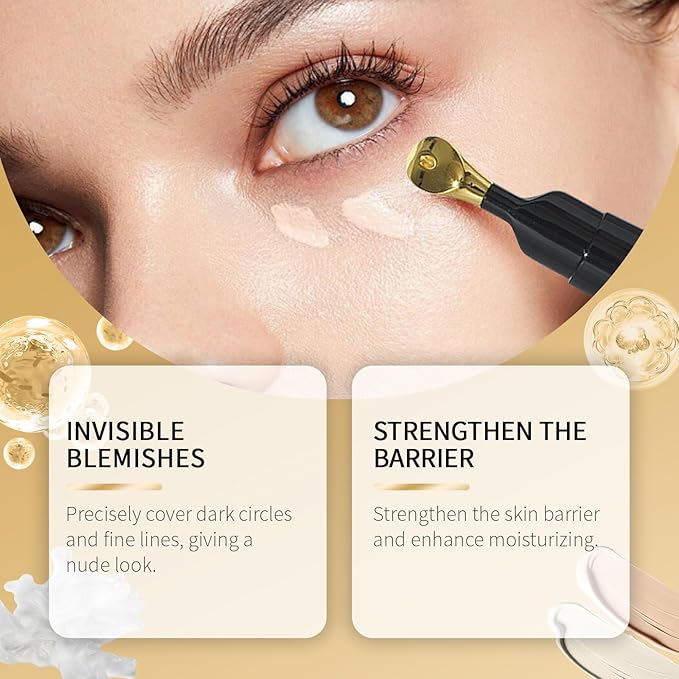 Luminous Eye Corrector Spf 41, 2pcs Dermatology Luminous Under Eye, Under Eye Concealer for Dark Circles, Anti-Aging Wrinkles Eye Cream, Hydrating Tinted Cream for All Type Skin-Ivory (4)