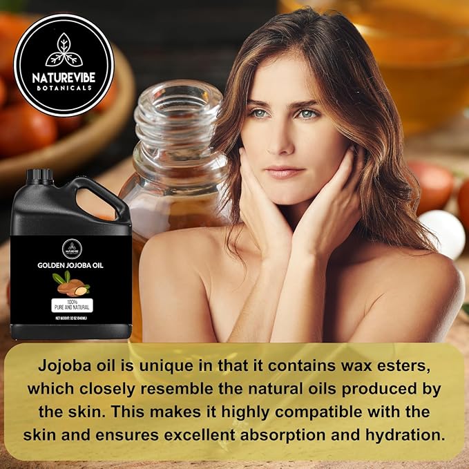 Naturevibe Botanicals Jojoba Oil 32 Ounces 100% Pure