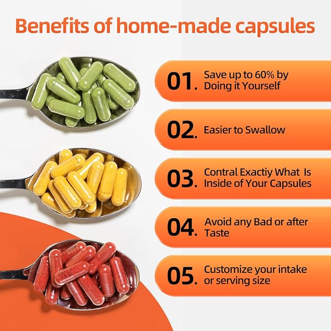 Pill Capsules Empty Size 0, 100 Count Gelatin Empty Capsules with Micro Lab Spoon, Empty Gel Pill Capsules, DIY Pill Capsule Filling, Gluten Free and Non-GMO Certified, Clear