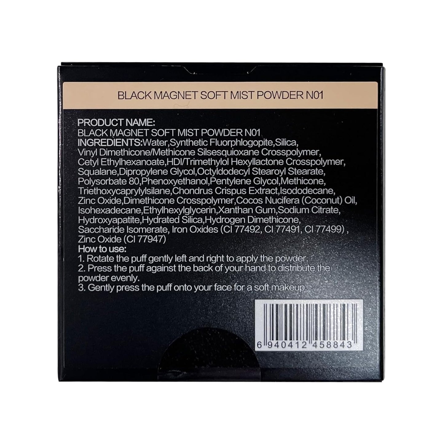 CARSLAN 1.0 Waterproof Face Pressed Powder Compact, 24H Longlasting Oil Control Pressed Setting Powder Talc-Free Makeup, Shine Free, Poreless, Smooth, 01 Natural Beige for dry&com skin (0.28Oz)