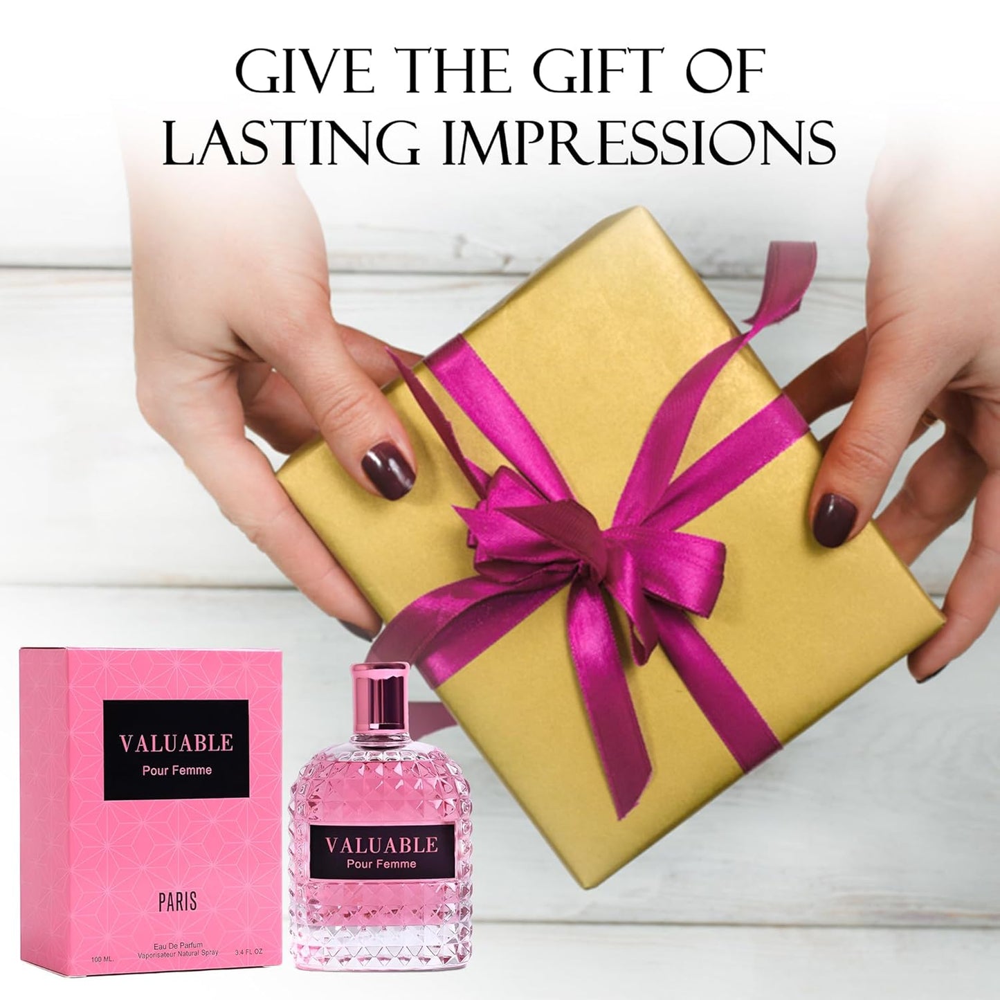 Valuable Paris Perfume for Women, Floral Notes Eau de Parfum Spray Casual Daily Womene Cologne 3.4 Fluid Ounce/100Ml Long Lasting Fragrance Daytime & Casual Use, for all Skin Types