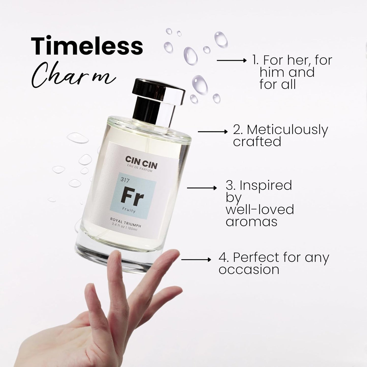 Cin Cin Royal Triumph - Fruity 317 EDP 100ml Inspired by C. A.ventus Perfume - Long-Lasting Eau de Parfum for Women and Men - Dupe for C.reed. A. Scent - Paraben-Free and Concentrated Unisex Fragrance