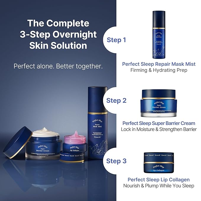 Perfect Sleep Super Barrier Cream 1.69fl.oz, Dense Ceramide Sleep Balm for Strengthening Skin Barrier, Soothing Irritation & Restoring Hydration Overnight Korean Facial Moisturizer