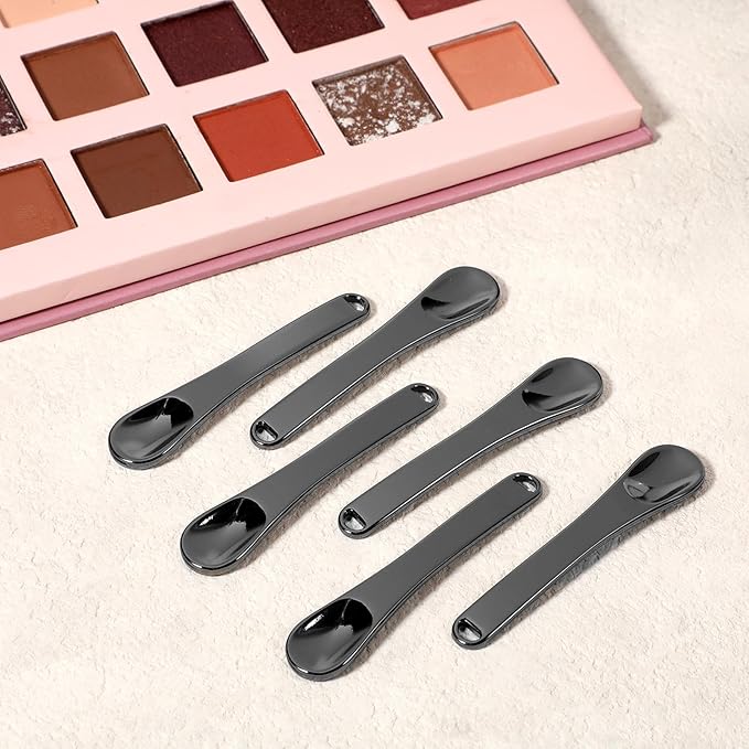 6PCS Mini Metal Makeup Spatula Cosmetic Spoon Tool Reusable Cosmetic Cream Spatulas Skincare Scoop Applicator Facial Massage Beauty Tools for Mixing and Sampling Face Eye Cream Lotions Moisturizers
