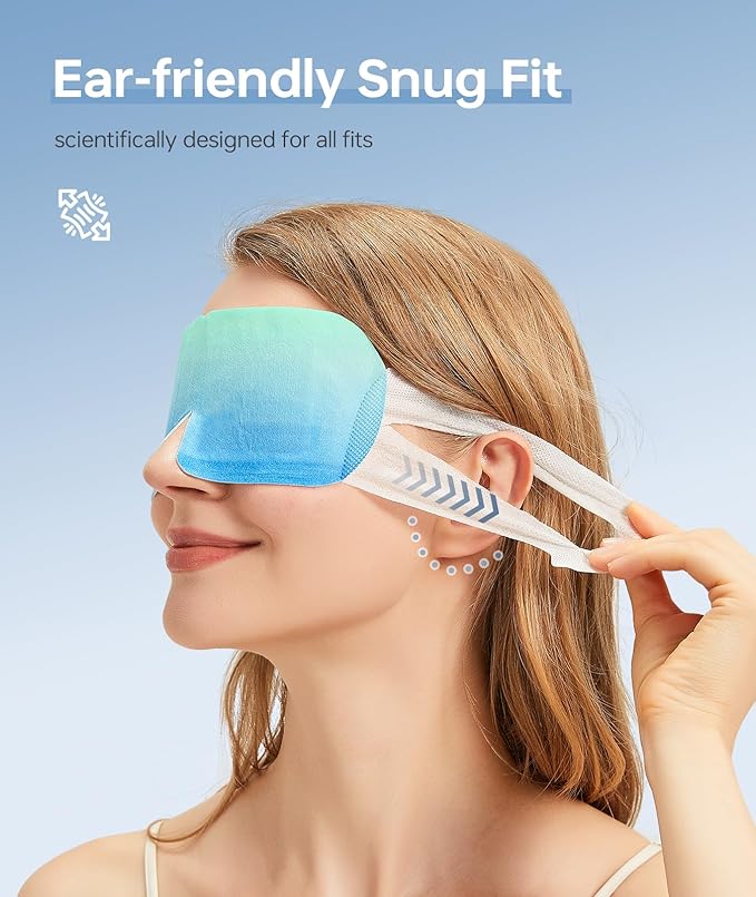 28 Pack Steam Eye Mask,Hyaluronic Acid Self Heating Warm Compress for Eyes, Heated Eye Mask for Fast Relief of Dry Eyes, Moisturizing & Highly Effective Steam Eye Mask