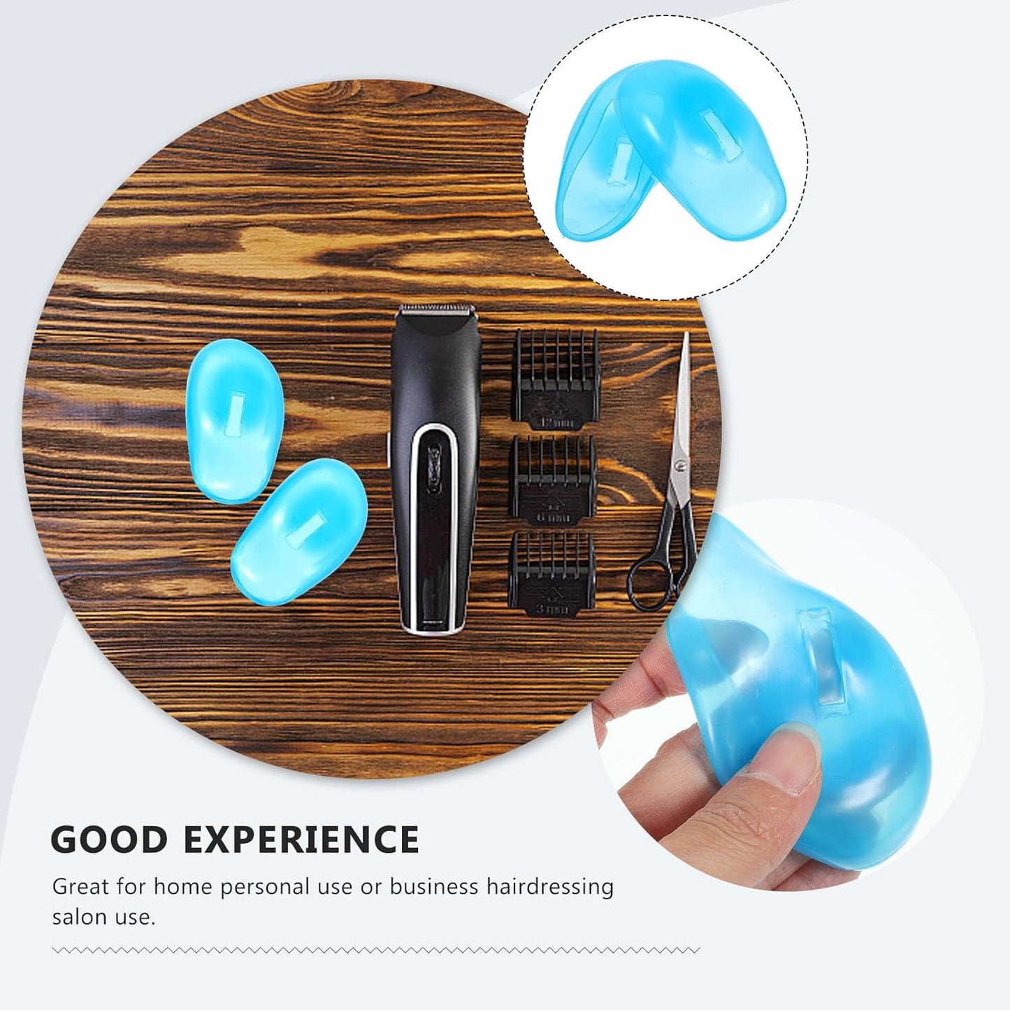 Ciieeo Ear Cover 1 Pair of Silicone Ear Cover Shower, Bathing Ear Protector Wanterproof Ear Caps for Hair Perm Hair Dye Anti-Staining Ear Shield