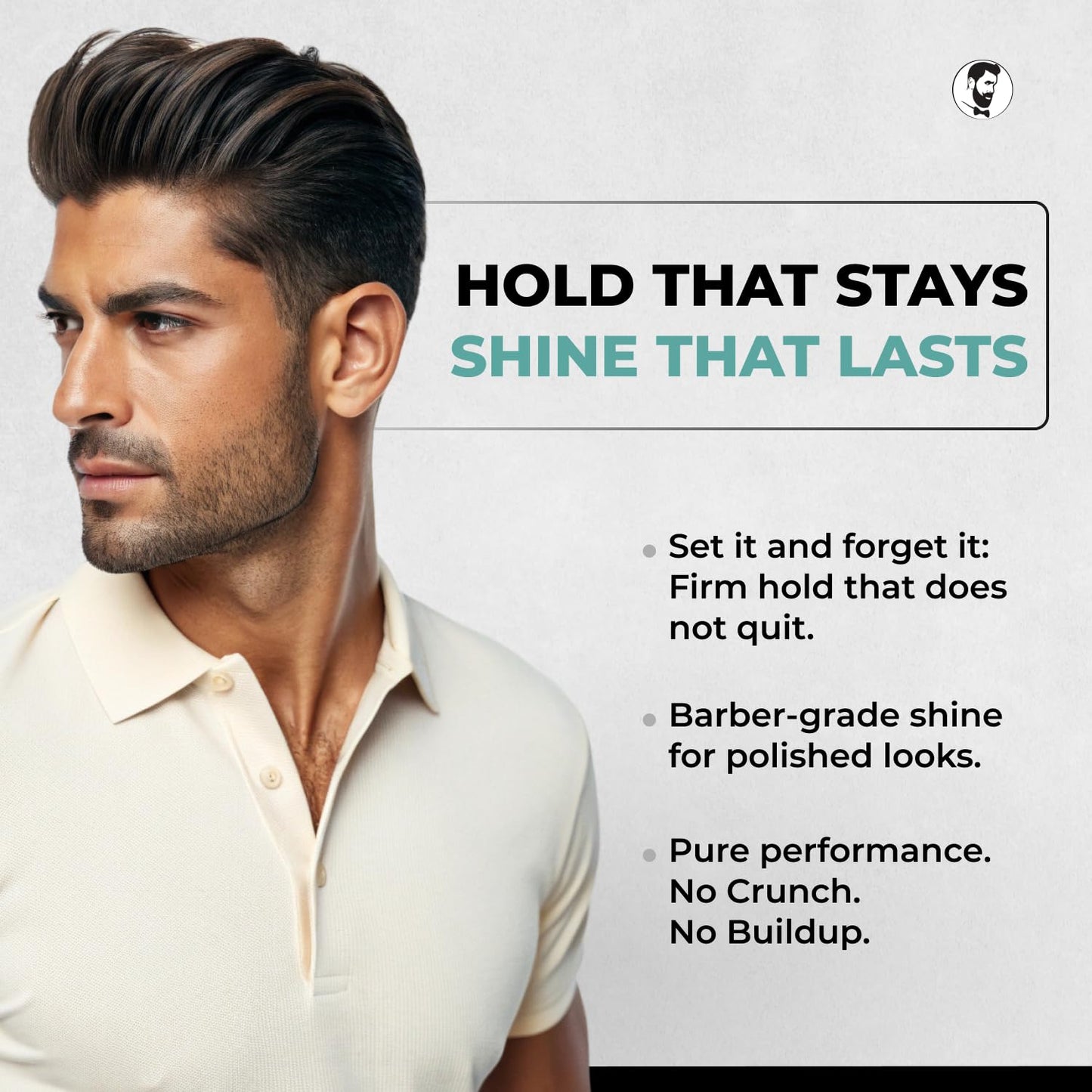 Gentlemen Republic 64oz Refined Hair Gel for Men - Premium Gel For Men Humidity Resistant & Alcohol-Free - All Day Shine and Hold for All Hair Types and Never Flakes - Made in the USA