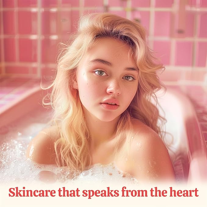 Skin Care Set Muse Lagoon Gift Baskets for Women 5 Pcs Rose Gifts for Her Includes Hand Cream Soap Sponge Shower Gel 355ml stainless steel tumbler, Christmas Gifts for Mom Sister