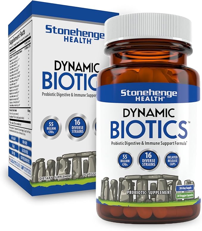 Stonehenge Health Probiotics 55 Billion CFU 16 Strains,